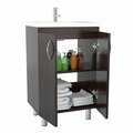 Kd Estanteria Vanity in Espresso with Folding Doors, Espresso KD3698961